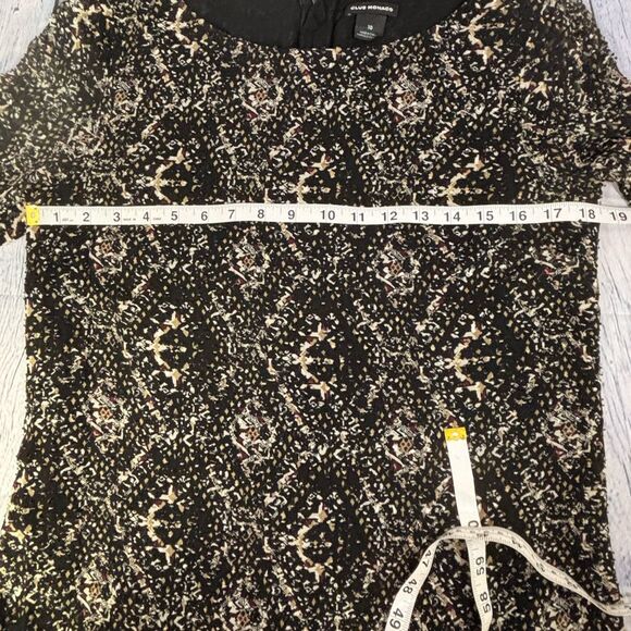 Club Monaco Abstract Swiss Dot Back Zipper Silk Parisian Party Mini Dress 10 - Picture 11 of 12